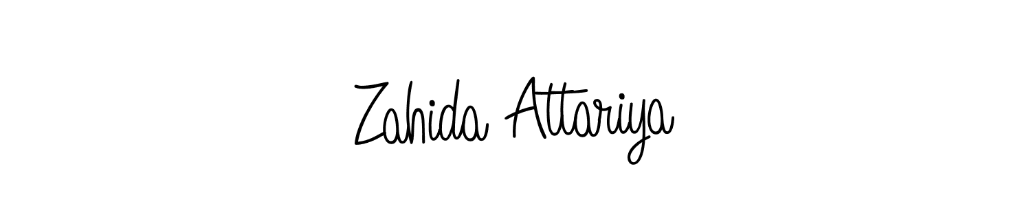 Create a beautiful signature design for name Zahida Attariya. With this signature (Angelique-Rose-font-FFP) fonts, you can make a handwritten signature for free. Zahida Attariya signature style 5 images and pictures png