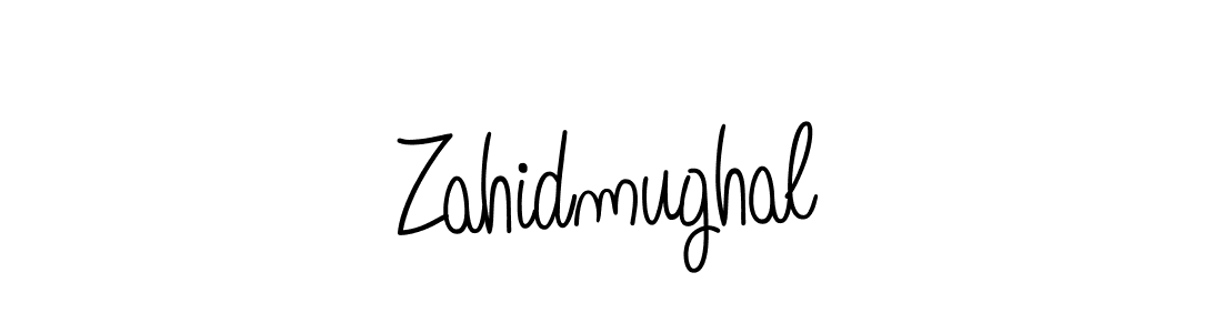 Make a beautiful signature design for name Zahidmughal. With this signature (Angelique-Rose-font-FFP) style, you can create a handwritten signature for free. Zahidmughal signature style 5 images and pictures png