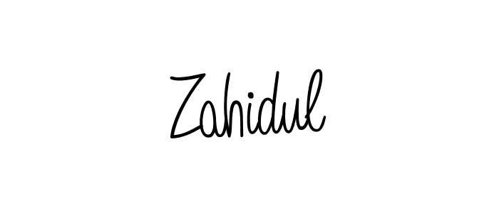 Design your own signature with our free online signature maker. With this signature software, you can create a handwritten (Angelique-Rose-font-FFP) signature for name Zahidul. Zahidul signature style 5 images and pictures png