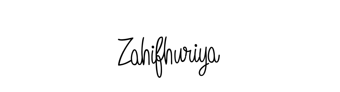 How to make Zahifhuriya signature? Angelique-Rose-font-FFP is a professional autograph style. Create handwritten signature for Zahifhuriya name. Zahifhuriya signature style 5 images and pictures png