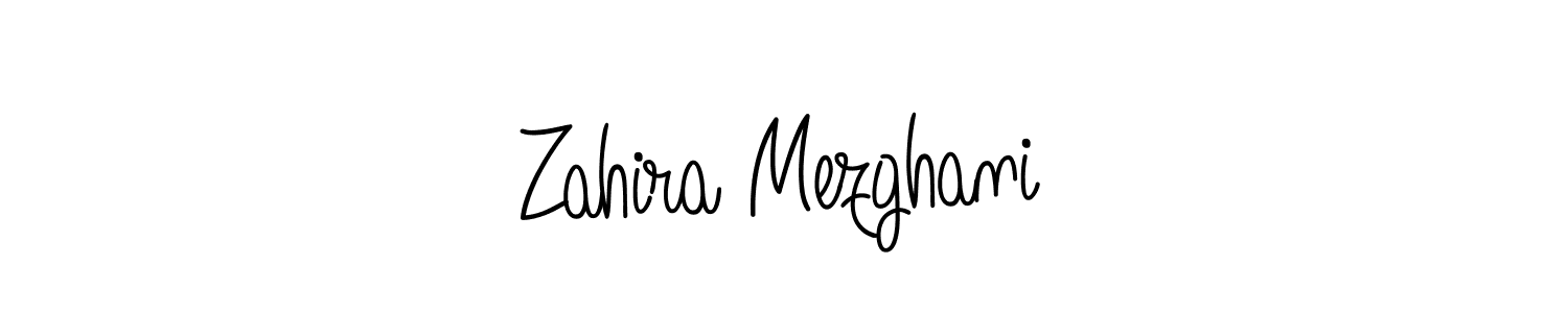 Make a beautiful signature design for name Zahira Mezghani. Use this online signature maker to create a handwritten signature for free. Zahira Mezghani signature style 5 images and pictures png