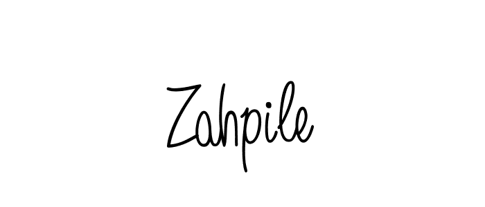 You should practise on your own different ways (Angelique-Rose-font-FFP) to write your name (Zahpile) in signature. don't let someone else do it for you. Zahpile signature style 5 images and pictures png