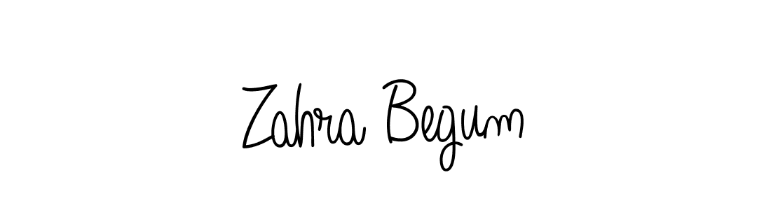 Create a beautiful signature design for name Zahra Begum. With this signature (Angelique-Rose-font-FFP) fonts, you can make a handwritten signature for free. Zahra Begum signature style 5 images and pictures png