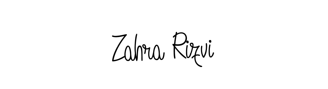 You should practise on your own different ways (Angelique-Rose-font-FFP) to write your name (Zahra Rizvi) in signature. don't let someone else do it for you. Zahra Rizvi signature style 5 images and pictures png