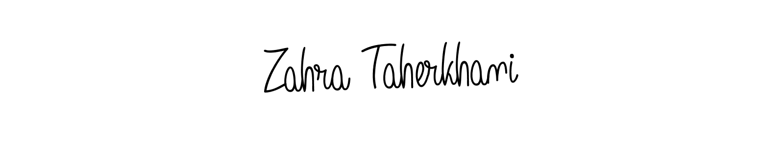 Use a signature maker to create a handwritten signature online. With this signature software, you can design (Angelique-Rose-font-FFP) your own signature for name Zahra Taherkhani. Zahra Taherkhani signature style 5 images and pictures png