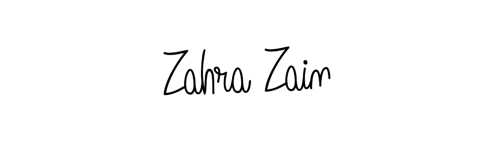 Zahra Zain stylish signature style. Best Handwritten Sign (Angelique-Rose-font-FFP) for my name. Handwritten Signature Collection Ideas for my name Zahra Zain. Zahra Zain signature style 5 images and pictures png