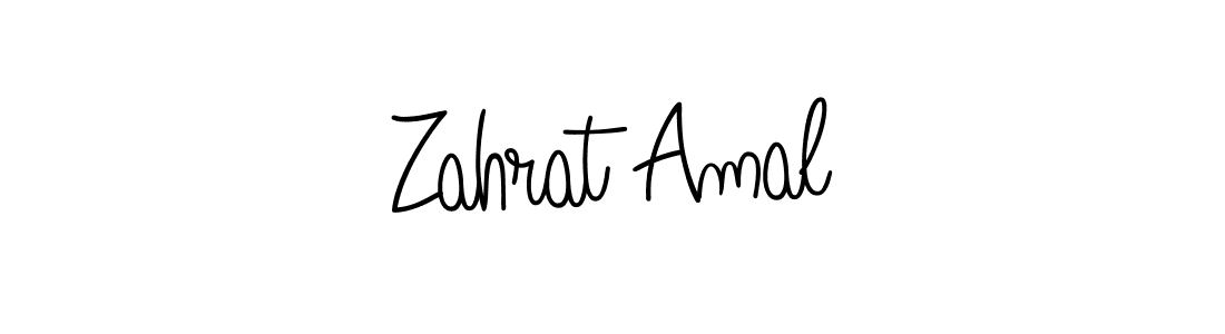 The best way (Angelique-Rose-font-FFP) to make a short signature is to pick only two or three words in your name. The name Zahrat Amal include a total of six letters. For converting this name. Zahrat Amal signature style 5 images and pictures png