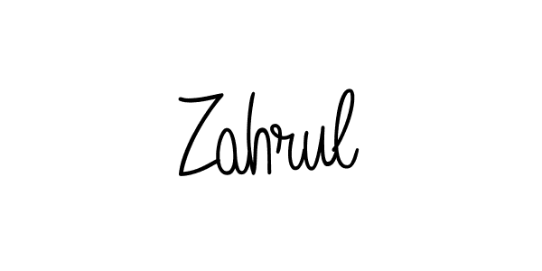 Make a beautiful signature design for name Zahrul. With this signature (Angelique-Rose-font-FFP) style, you can create a handwritten signature for free. Zahrul signature style 5 images and pictures png