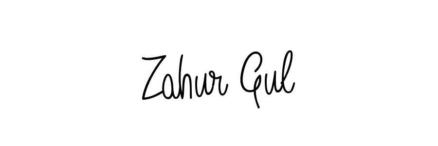 Design your own signature with our free online signature maker. With this signature software, you can create a handwritten (Angelique-Rose-font-FFP) signature for name Zahur Gul. Zahur Gul signature style 5 images and pictures png