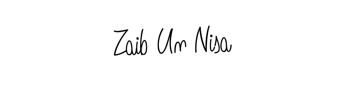 Create a beautiful signature design for name Zaib Un Nisa. With this signature (Angelique-Rose-font-FFP) fonts, you can make a handwritten signature for free. Zaib Un Nisa signature style 5 images and pictures png