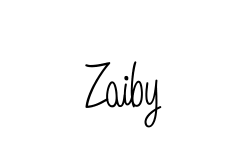 Zaiby stylish signature style. Best Handwritten Sign (Angelique-Rose-font-FFP) for my name. Handwritten Signature Collection Ideas for my name Zaiby. Zaiby signature style 5 images and pictures png