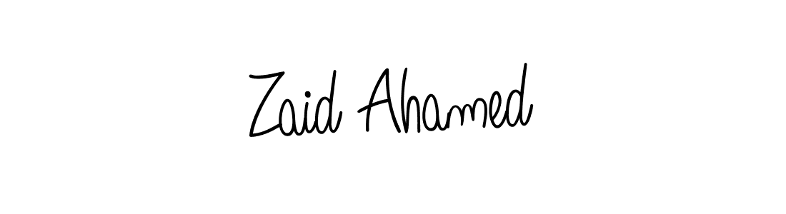 Use a signature maker to create a handwritten signature online. With this signature software, you can design (Angelique-Rose-font-FFP) your own signature for name Zaid Ahamed. Zaid Ahamed signature style 5 images and pictures png