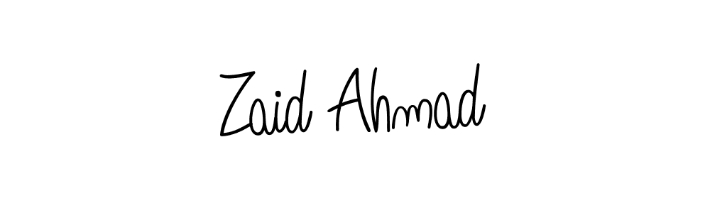 Use a signature maker to create a handwritten signature online. With this signature software, you can design (Angelique-Rose-font-FFP) your own signature for name Zaid Ahmad. Zaid Ahmad signature style 5 images and pictures png