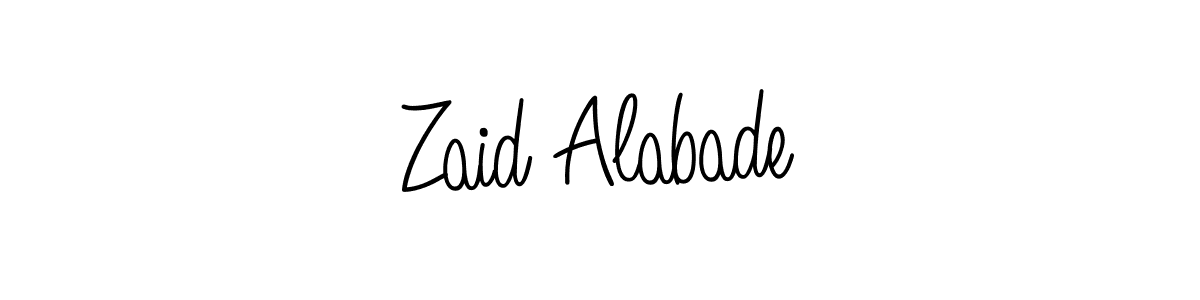 Make a beautiful signature design for name Zaid Alabade. With this signature (Angelique-Rose-font-FFP) style, you can create a handwritten signature for free. Zaid Alabade signature style 5 images and pictures png