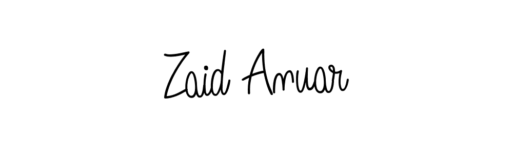 Zaid Anuar stylish signature style. Best Handwritten Sign (Angelique-Rose-font-FFP) for my name. Handwritten Signature Collection Ideas for my name Zaid Anuar. Zaid Anuar signature style 5 images and pictures png