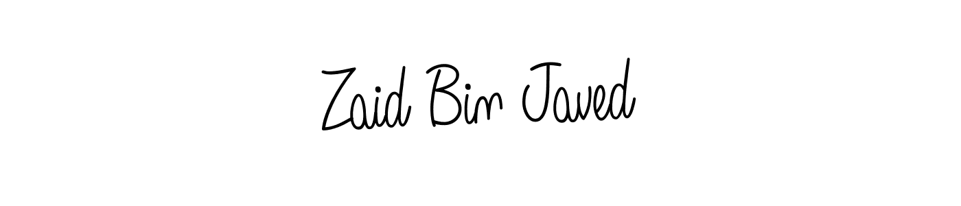 Make a beautiful signature design for name Zaid Bin Javed. With this signature (Angelique-Rose-font-FFP) style, you can create a handwritten signature for free. Zaid Bin Javed signature style 5 images and pictures png