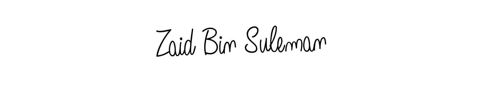 Create a beautiful signature design for name Zaid Bin Suleman. With this signature (Angelique-Rose-font-FFP) fonts, you can make a handwritten signature for free. Zaid Bin Suleman signature style 5 images and pictures png