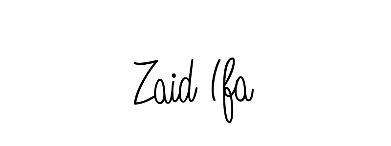 You should practise on your own different ways (Angelique-Rose-font-FFP) to write your name (Zaid Ifa) in signature. don't let someone else do it for you. Zaid Ifa signature style 5 images and pictures png