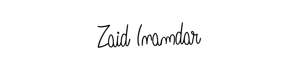 How to make Zaid Inamdar name signature. Use Angelique-Rose-font-FFP style for creating short signs online. This is the latest handwritten sign. Zaid Inamdar signature style 5 images and pictures png