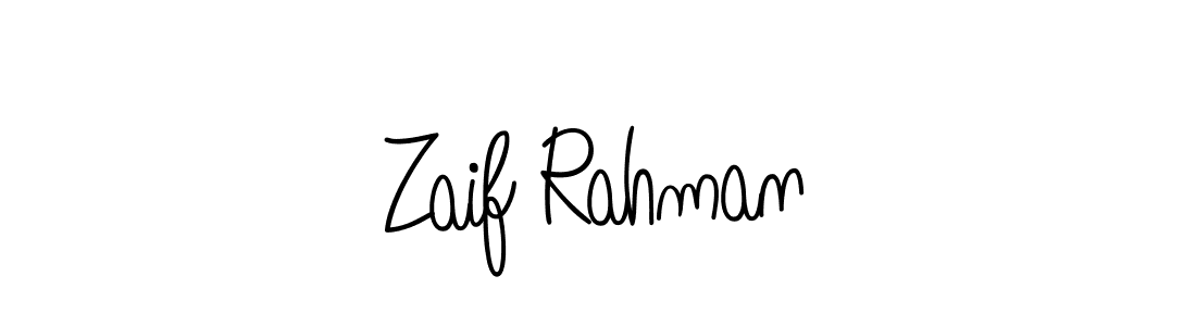 How to make Zaif Rahman signature? Angelique-Rose-font-FFP is a professional autograph style. Create handwritten signature for Zaif Rahman name. Zaif Rahman signature style 5 images and pictures png