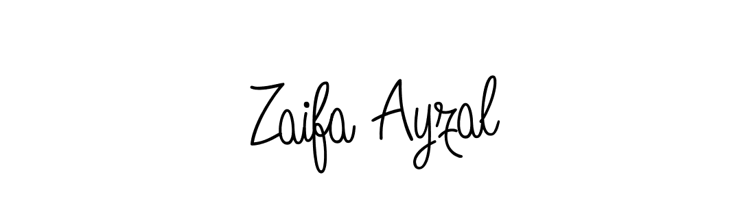 How to make Zaifa Ayzal name signature. Use Angelique-Rose-font-FFP style for creating short signs online. This is the latest handwritten sign. Zaifa Ayzal signature style 5 images and pictures png