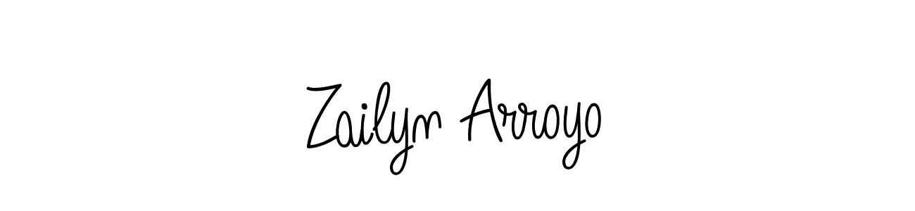 Zailyn Arroyo stylish signature style. Best Handwritten Sign (Angelique-Rose-font-FFP) for my name. Handwritten Signature Collection Ideas for my name Zailyn Arroyo. Zailyn Arroyo signature style 5 images and pictures png