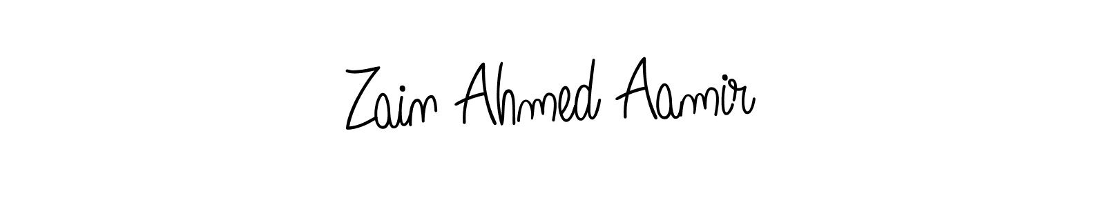 How to make Zain Ahmed Aamir name signature. Use Angelique-Rose-font-FFP style for creating short signs online. This is the latest handwritten sign. Zain Ahmed Aamir signature style 5 images and pictures png