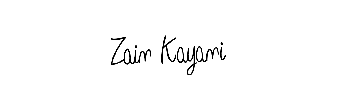 Design your own signature with our free online signature maker. With this signature software, you can create a handwritten (Angelique-Rose-font-FFP) signature for name Zain Kayani. Zain Kayani signature style 5 images and pictures png