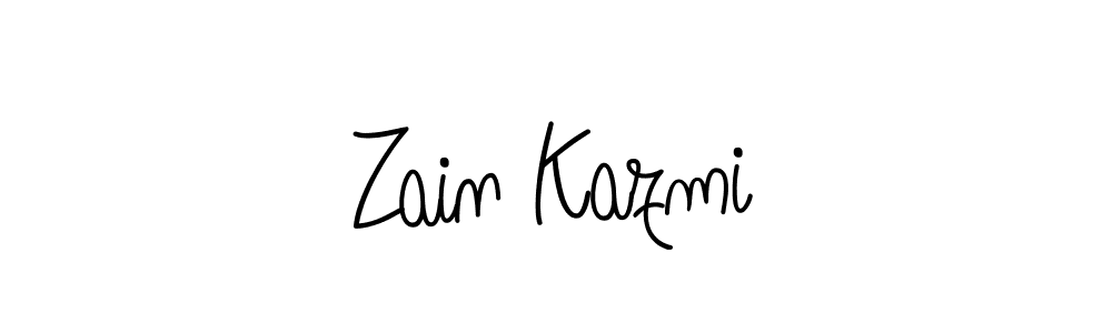 Make a beautiful signature design for name Zain Kazmi. With this signature (Angelique-Rose-font-FFP) style, you can create a handwritten signature for free. Zain Kazmi signature style 5 images and pictures png