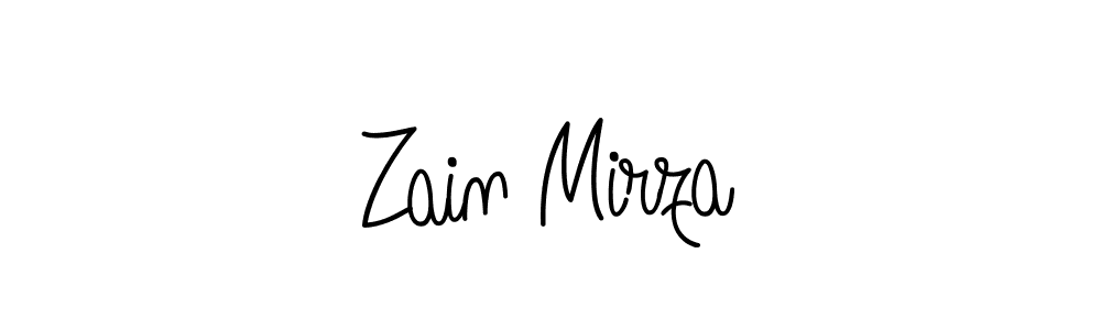 How to make Zain Mirza name signature. Use Angelique-Rose-font-FFP style for creating short signs online. This is the latest handwritten sign. Zain Mirza signature style 5 images and pictures png