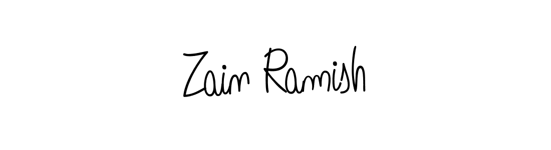 Also we have Zain Ramish name is the best signature style. Create professional handwritten signature collection using Angelique-Rose-font-FFP autograph style. Zain Ramish signature style 5 images and pictures png
