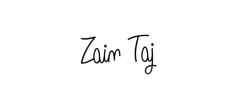 You should practise on your own different ways (Angelique-Rose-font-FFP) to write your name (Zain Taj) in signature. don't let someone else do it for you. Zain Taj signature style 5 images and pictures png