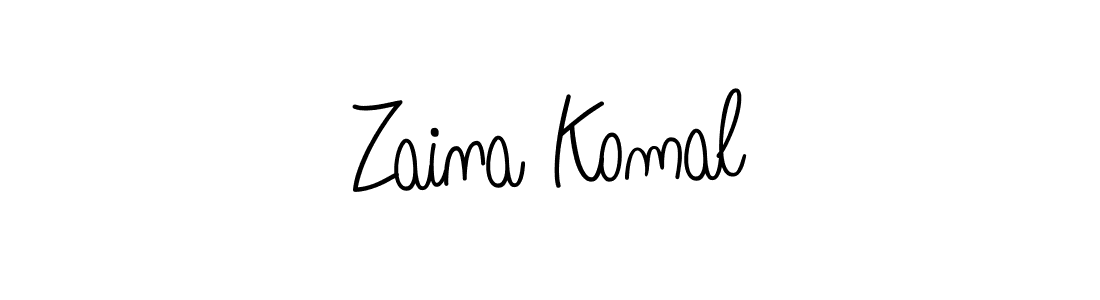 How to Draw Zaina Komal signature style? Angelique-Rose-font-FFP is a latest design signature styles for name Zaina Komal. Zaina Komal signature style 5 images and pictures png
