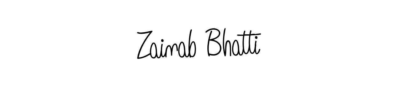 Make a beautiful signature design for name Zainab Bhatti. Use this online signature maker to create a handwritten signature for free. Zainab Bhatti signature style 5 images and pictures png