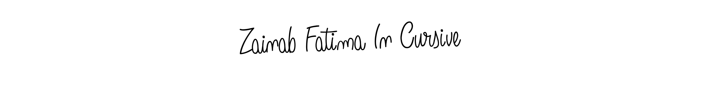 You should practise on your own different ways (Angelique-Rose-font-FFP) to write your name (Zainab Fatima In Cursive) in signature. don't let someone else do it for you. Zainab Fatima In Cursive signature style 5 images and pictures png