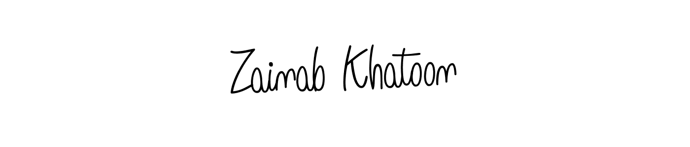 Also we have Zainab Khatoon name is the best signature style. Create professional handwritten signature collection using Angelique-Rose-font-FFP autograph style. Zainab Khatoon signature style 5 images and pictures png