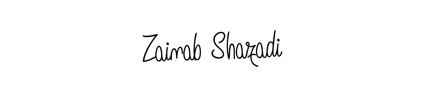 How to make Zainab Shazadi signature? Angelique-Rose-font-FFP is a professional autograph style. Create handwritten signature for Zainab Shazadi name. Zainab Shazadi signature style 5 images and pictures png