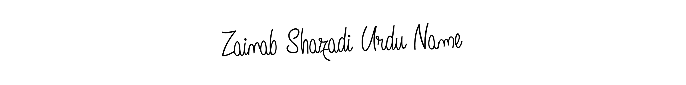 Zainab Shazadi Urdu Name stylish signature style. Best Handwritten Sign (Angelique-Rose-font-FFP) for my name. Handwritten Signature Collection Ideas for my name Zainab Shazadi Urdu Name. Zainab Shazadi Urdu Name signature style 5 images and pictures png