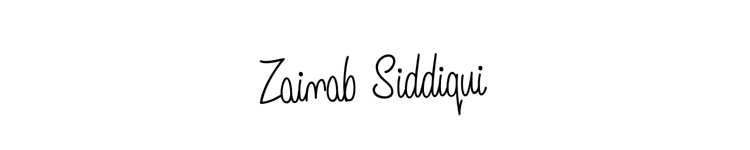 Zainab Siddiqui stylish signature style. Best Handwritten Sign (Angelique-Rose-font-FFP) for my name. Handwritten Signature Collection Ideas for my name Zainab Siddiqui. Zainab Siddiqui signature style 5 images and pictures png