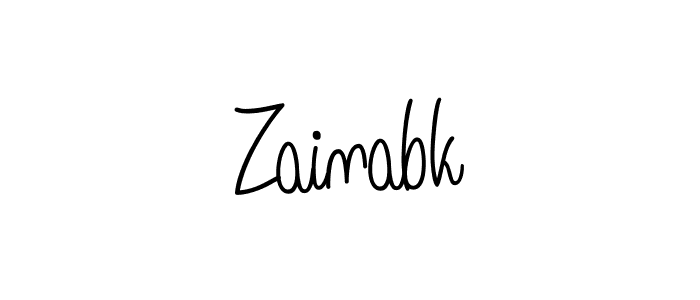 Make a beautiful signature design for name Zainabk. With this signature (Angelique-Rose-font-FFP) style, you can create a handwritten signature for free. Zainabk signature style 5 images and pictures png