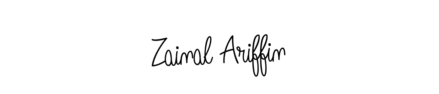 You should practise on your own different ways (Angelique-Rose-font-FFP) to write your name (Zainal Ariffin) in signature. don't let someone else do it for you. Zainal Ariffin signature style 5 images and pictures png