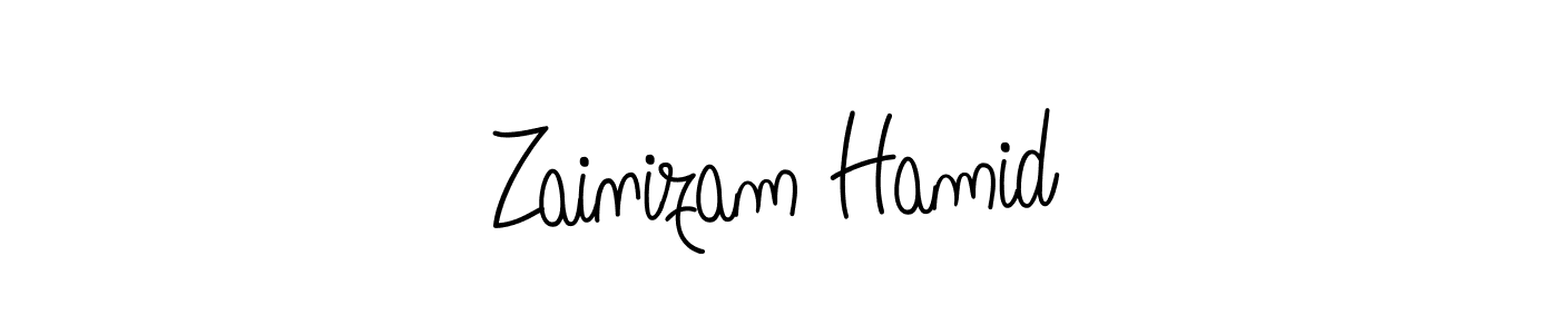 Create a beautiful signature design for name Zainizam Hamid. With this signature (Angelique-Rose-font-FFP) fonts, you can make a handwritten signature for free. Zainizam Hamid signature style 5 images and pictures png