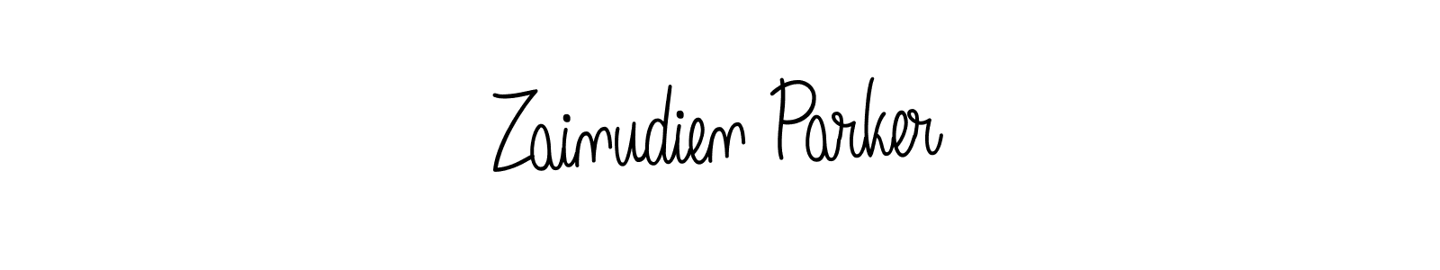 Create a beautiful signature design for name Zainudien Parker. With this signature (Angelique-Rose-font-FFP) fonts, you can make a handwritten signature for free. Zainudien Parker signature style 5 images and pictures png