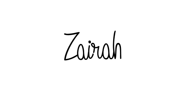 How to make Zairah name signature. Use Angelique-Rose-font-FFP style for creating short signs online. This is the latest handwritten sign. Zairah signature style 5 images and pictures png