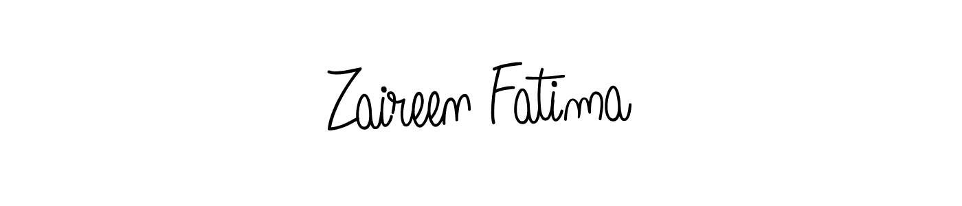You should practise on your own different ways (Angelique-Rose-font-FFP) to write your name (Zaireen Fatima) in signature. don't let someone else do it for you. Zaireen Fatima signature style 5 images and pictures png