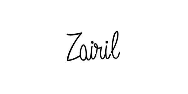 Design your own signature with our free online signature maker. With this signature software, you can create a handwritten (Angelique-Rose-font-FFP) signature for name Zairil. Zairil signature style 5 images and pictures png