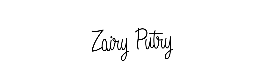Use a signature maker to create a handwritten signature online. With this signature software, you can design (Angelique-Rose-font-FFP) your own signature for name Zairy Putry. Zairy Putry signature style 5 images and pictures png