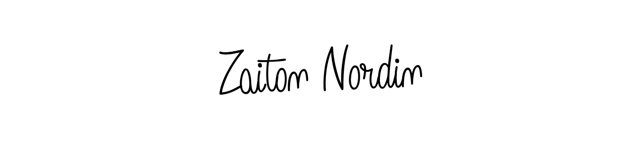 Also we have Zaiton Nordin name is the best signature style. Create professional handwritten signature collection using Angelique-Rose-font-FFP autograph style. Zaiton Nordin signature style 5 images and pictures png