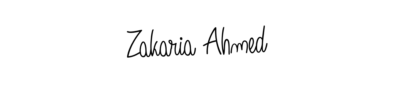 Create a beautiful signature design for name Zakaria Ahmed. With this signature (Angelique-Rose-font-FFP) fonts, you can make a handwritten signature for free. Zakaria Ahmed signature style 5 images and pictures png