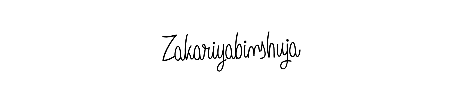 Design your own signature with our free online signature maker. With this signature software, you can create a handwritten (Angelique-Rose-font-FFP) signature for name Zakariyabinshuja. Zakariyabinshuja signature style 5 images and pictures png